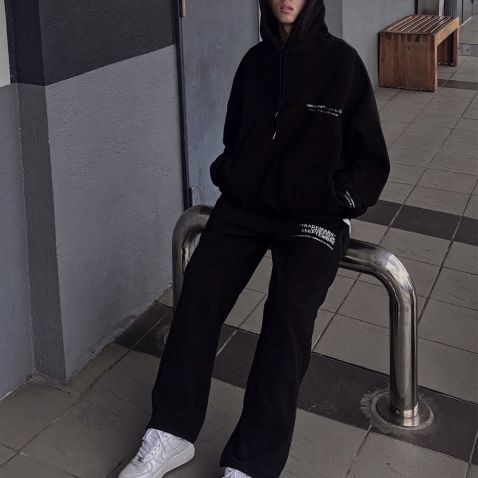 Áo Hoodie One&Ga, áo hoodie form rộng mũ 2 lớp tay phồng chất nỉ bông 100%cotton premium