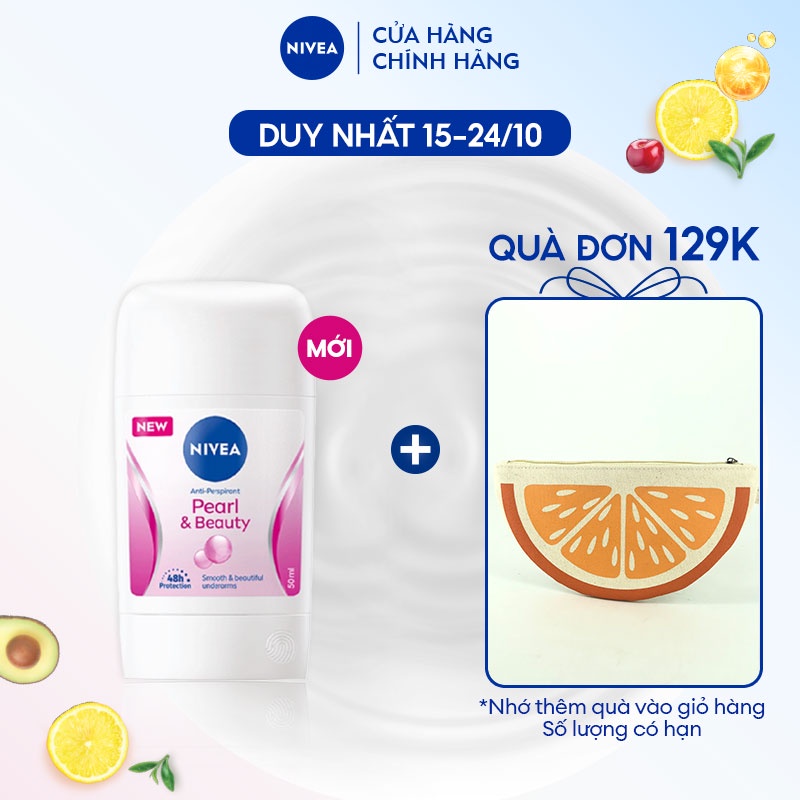 Sáp Ngăn Mùi NIVEA Pearl & Beauty Chiết Xuất Ngọc Trai (50 ml) - 84155