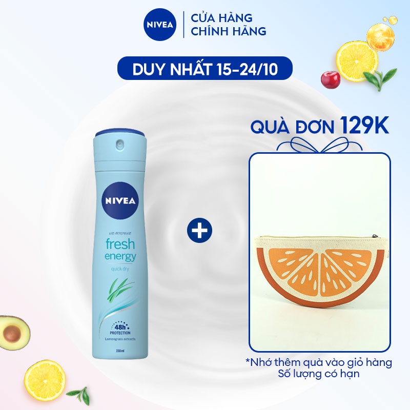 Xịt Ngăn Mùi NIVEA Tươi Mát Sức Sống (150 ml) - 83750