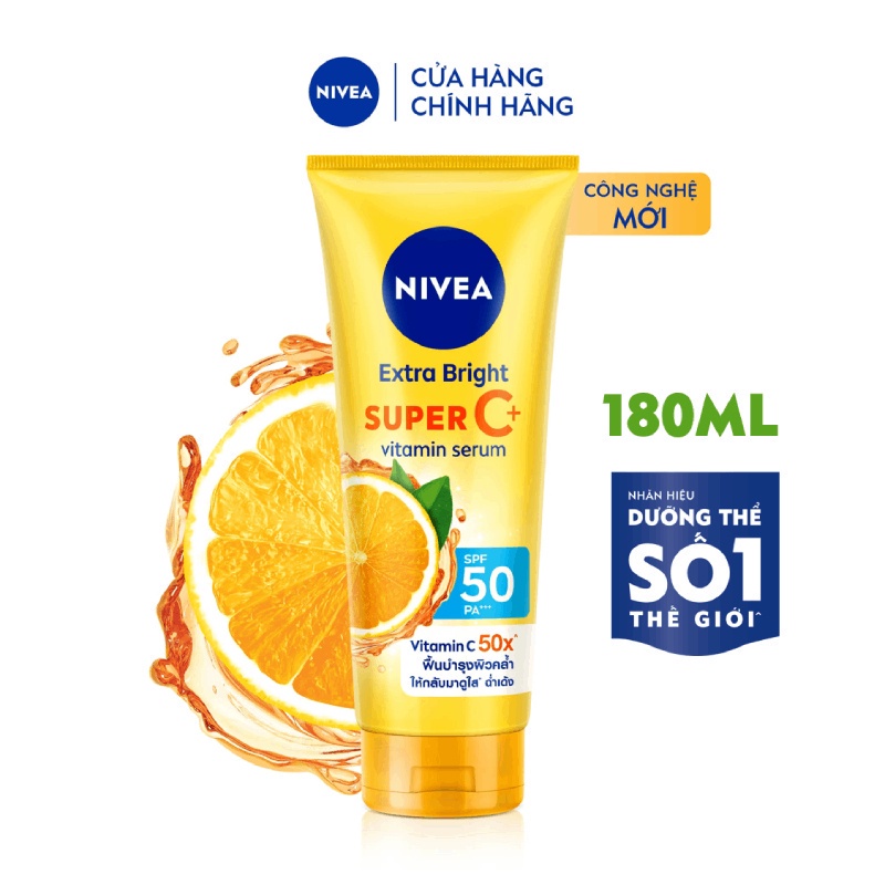 Serum Dưỡng Thể & Chống Nắng SPF50 PA+++ NIVEA Vitamin Super C+ (320 ml) - 98449