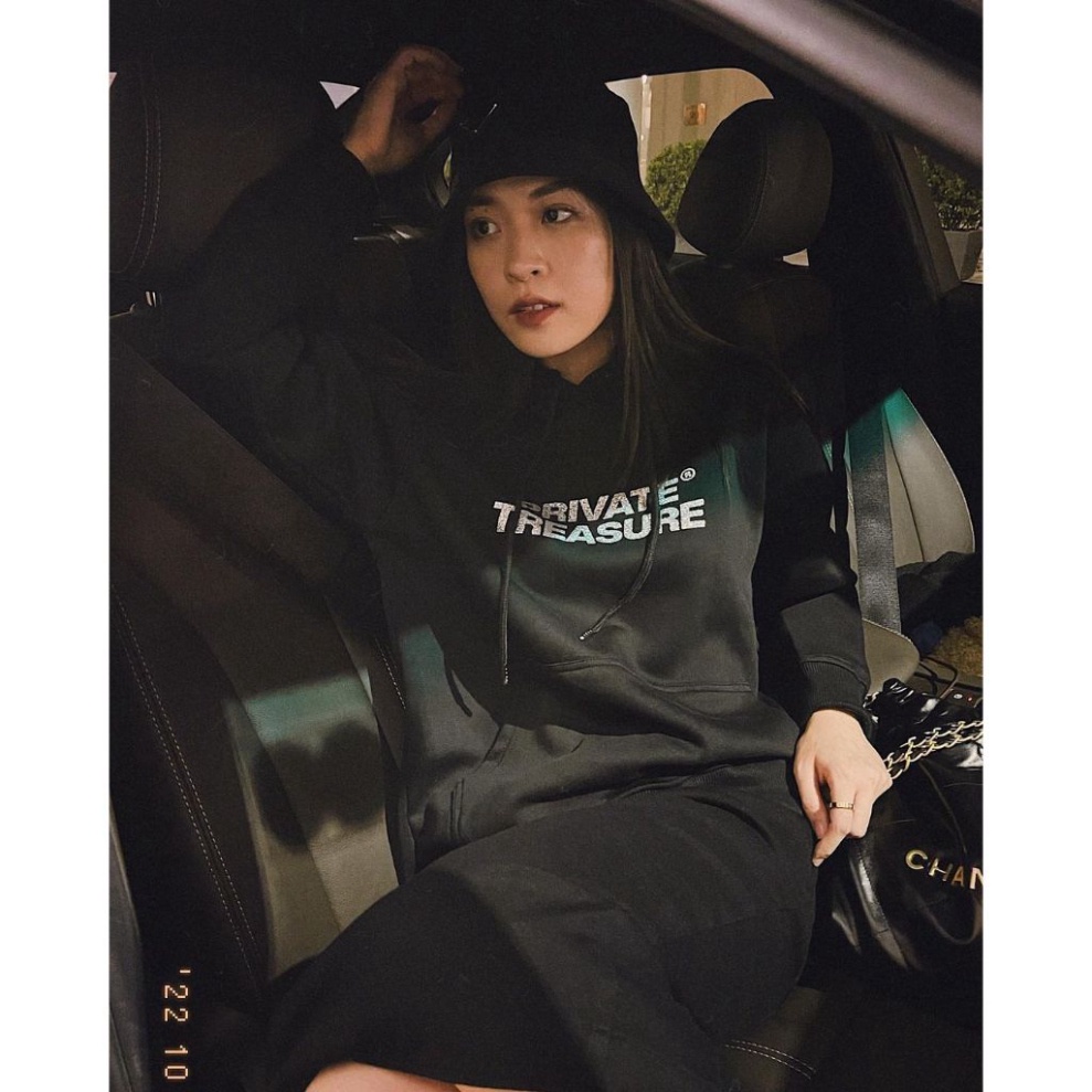 Áo Hoodie Private Treasure, Áo nỉ form rộng mũ 2 lớp tay phồng chất nỉ bông 100%cotton premium