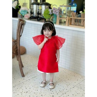 áo dài bé gái chân váy cực đẹp