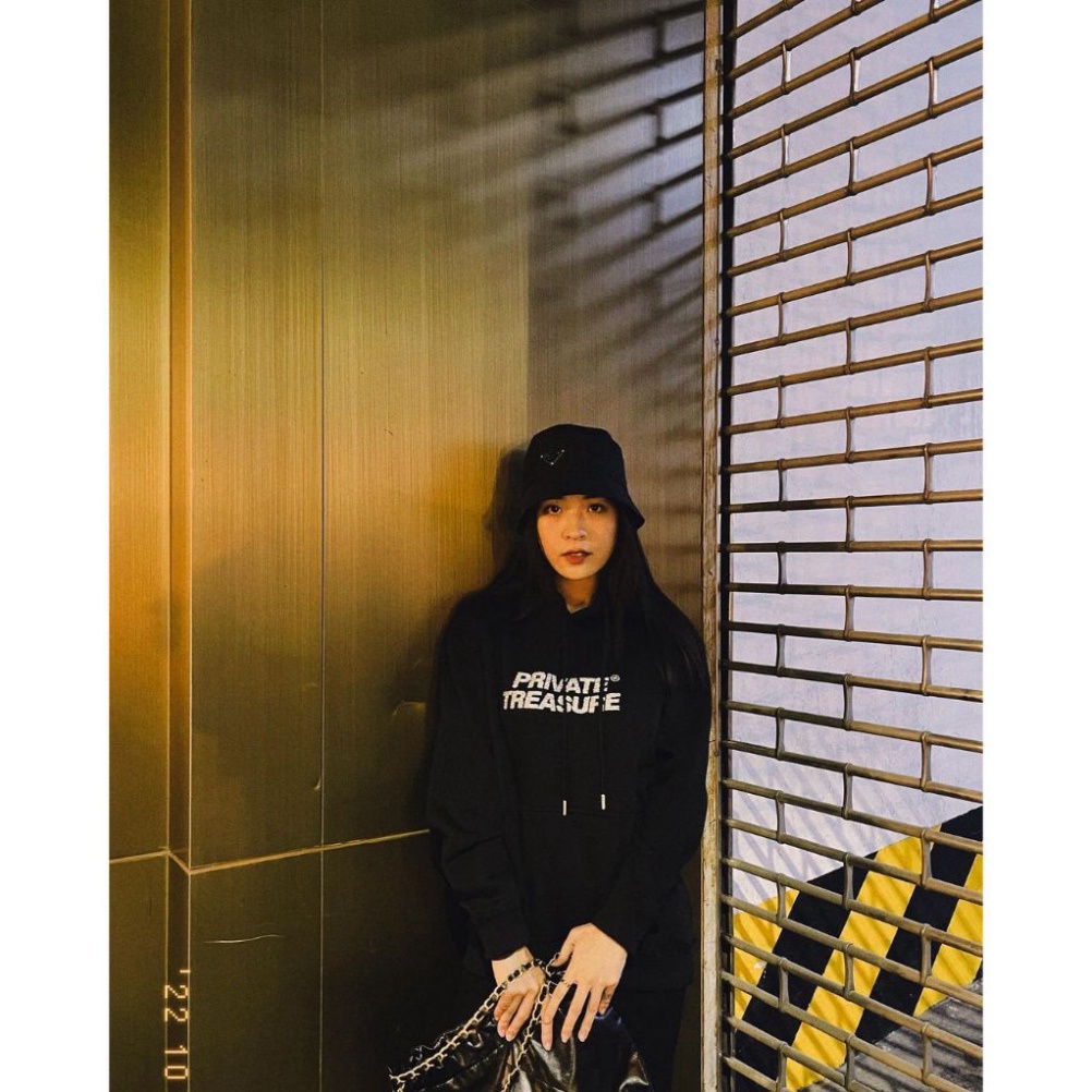 Áo Hoodie Private Treasure, Áo nỉ form rộng mũ 2 lớp tay phồng chất nỉ bông 100%cotton premium