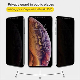 Kính cường lực chống nhìn trộm Full màn hình cho iPhone từ 7 đến 15Pro Max