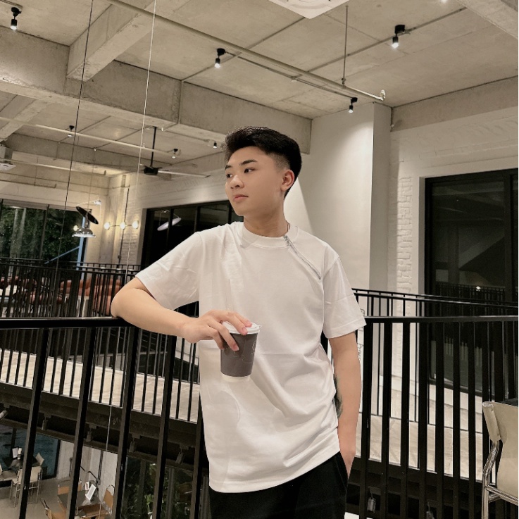 Áo Thun nam DSQ Khóa Chéo có 2 mầu trắng và đen vải cotton co dãn 4 chiều phù hợp cho nam