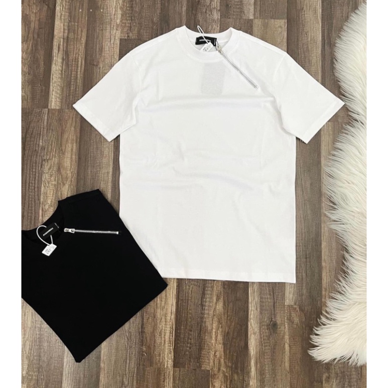Áo Thun nam DSQ Khóa Chéo có 2 mầu trắng và đen vải cotton co dãn 4 chiều phù hợp cho nam