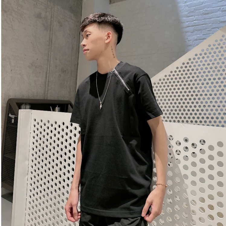 Áo Thun nam DSQ Khóa Chéo có 2 mầu trắng và đen vải cotton co dãn 4 chiều phù hợp cho nam