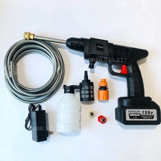 Máy rửa xe pin cực khỏe, xịt rửa áp suất cao, chuẩn hàng lõi đồng