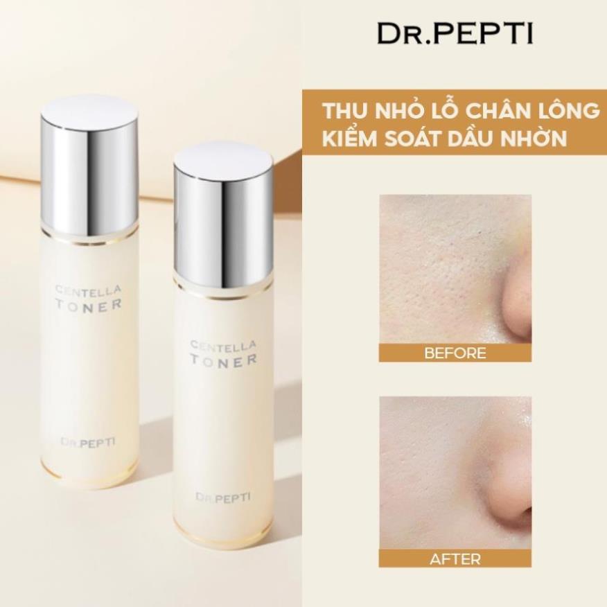 Nước Hoa Hồng Dr.Pepti Centella Toner Dưỡng Da Căng Bóng 180ml Chính Hãng Hàn Quốc