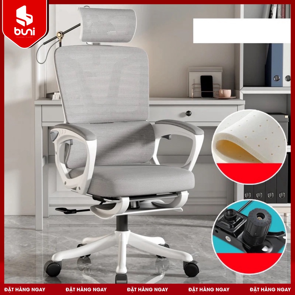 Ghế Công Thái Học Gaming ERGONOMIC Cao Cấp, Ghế Văn Phòng Chân Xoay Lưng Lưới | BigBuy360 - bigbuy360.vn