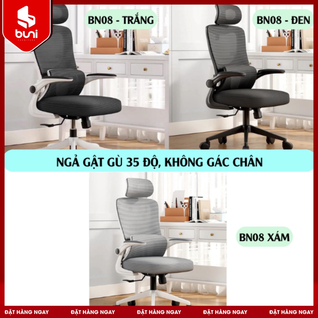 Ghế Xoay Văn Phòng Tựa Đầu Xoay Lưng Cao Cấp, Dễ Dàng Thay Đổi Chiều Cao, Chân Thép Chống Gỉ, Lưới Thông Thoáng | BigBuy360 - bigbuy360.vn