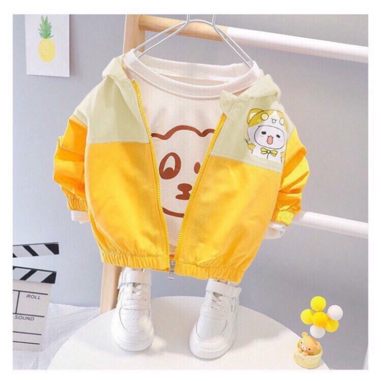 Áo khoác gió 2 lớp lót nỉ mỏng,chất vải kaki siêu đẹp cản gió giữ ấm cơ thể cho bé yêu SIÊU HOT SIÊU HOT