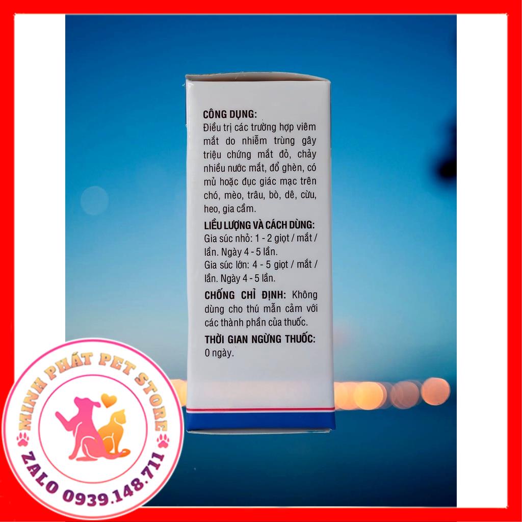 Bio- Gentadrop chai 10ml nước nhỏ mắt cho chó mèo, gà đá