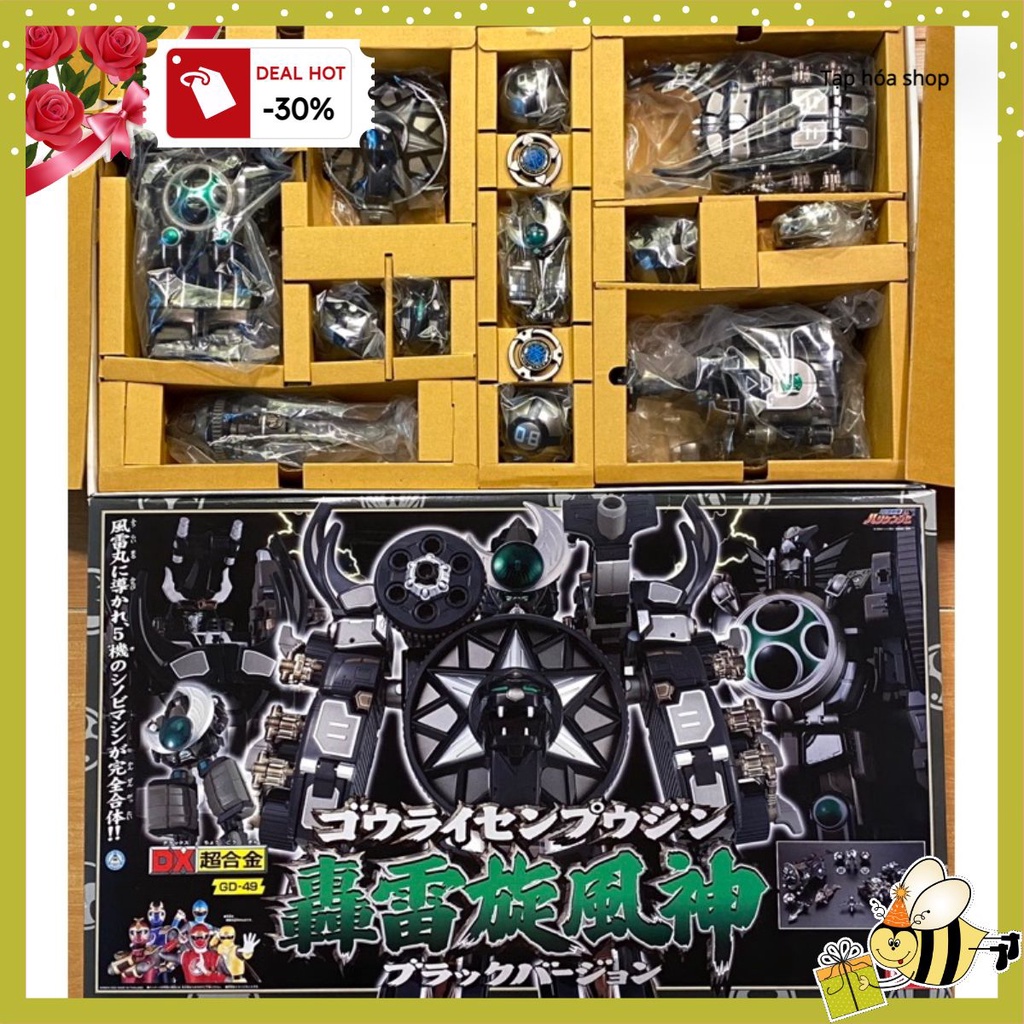 Xả hết  Mô hình Dx Hurricaneger Black Siêu nhân cuồng phong oanh lôi toàn phong thần bản màu đen tặng kèm xe