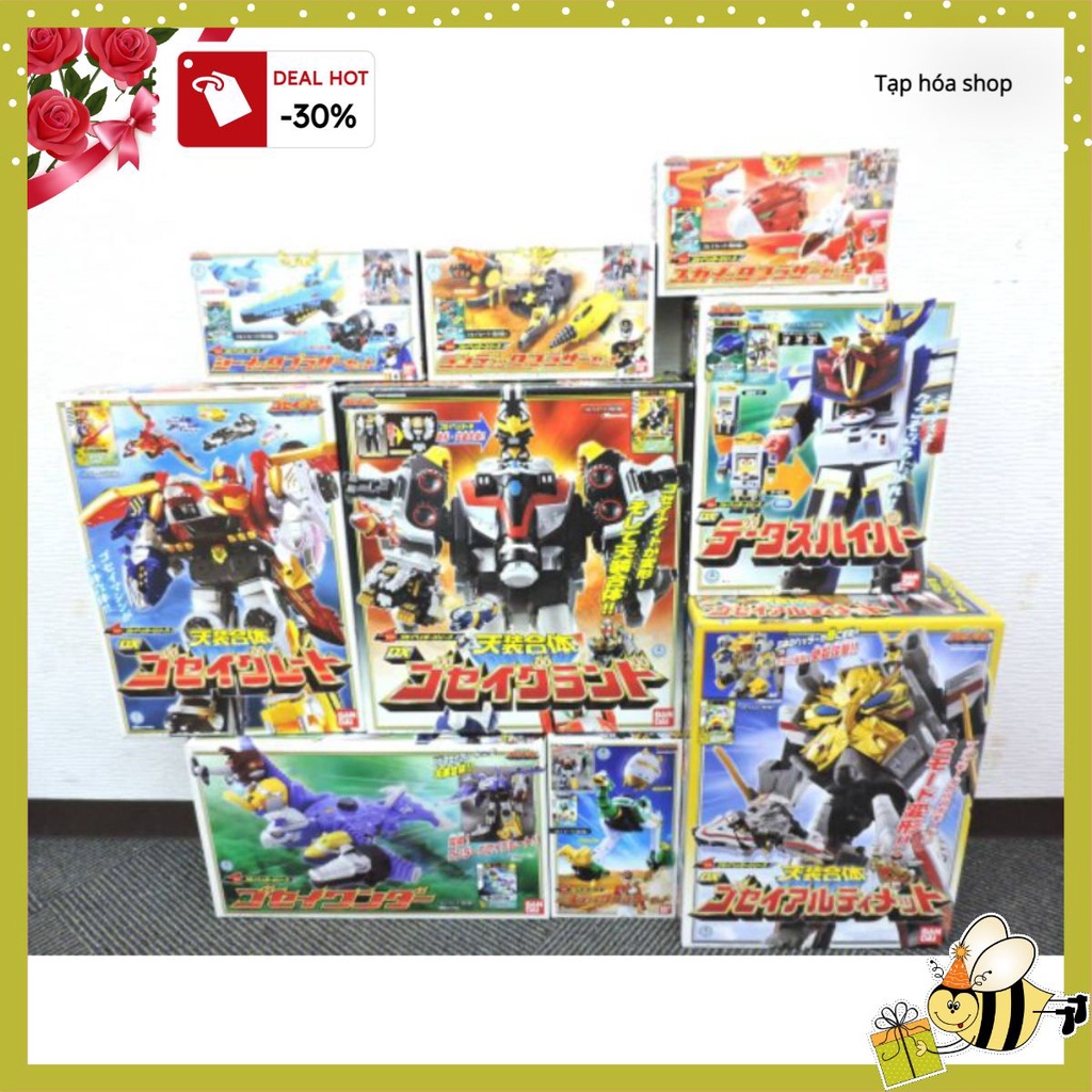 Xả hết Tendou Sentai Goseiger Mô Hình Đồ Chơi Siêu Nhân Thiên Sứ DX Bandai Chính Hãng Nhật Bản tặng kèm xe