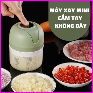 Máy xay tỏi ớt cầm tay mini - dung tích 250ml - máy xay dùng pin xay nhuyễn tỏi ớt tiện lợi