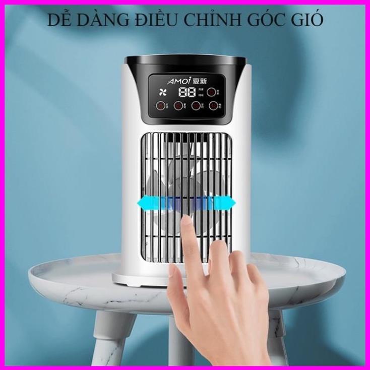 Quạt Điều Hòa Hơi Nước Phun Sương Dáng Đứng, Có Thể Chứa 300ML, 6 Cấp Độ Gió, Công Suất 18W