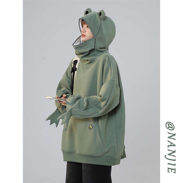 Áo Hoodie In Hình Chú Ếch Dễ Thương Thời Trang Thu Đông 2023