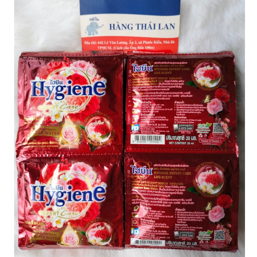 Nước xả vải hygiene siêu đậm đặc siêu thơm dây 12 gói
