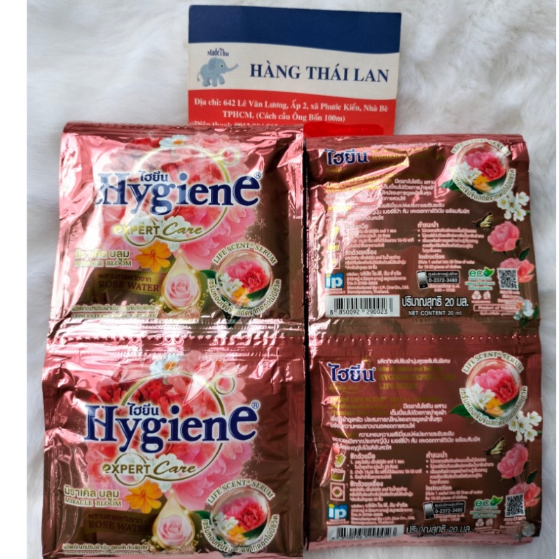 Nước xả vải hygiene siêu đậm đặc siêu thơm dây 12 gói
