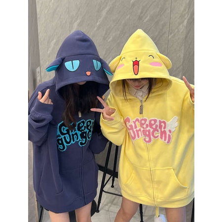Áo Hoodie Thêu Hình Quả Chanh Thời Trang Thu Đông Dành Cho Nam Nữ