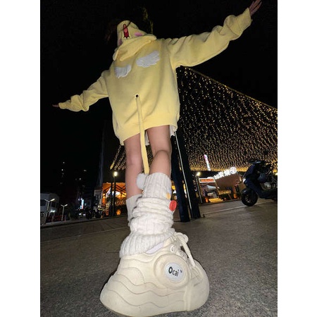 Áo Hoodie Thêu Hình Quả Chanh Thời Trang Thu Đông Dành Cho Nam Nữ