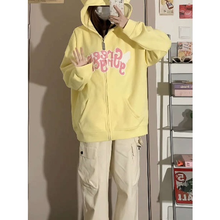 Áo Hoodie Thêu Hình Quả Chanh Thời Trang Thu Đông Dành Cho Nam Nữ