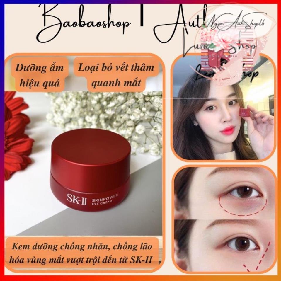 Kem Mắt SKII mini 2.5gr và 15gr Mẫu Mới 2021 SK2 Skin Power Eye Cream  - Luna Shop