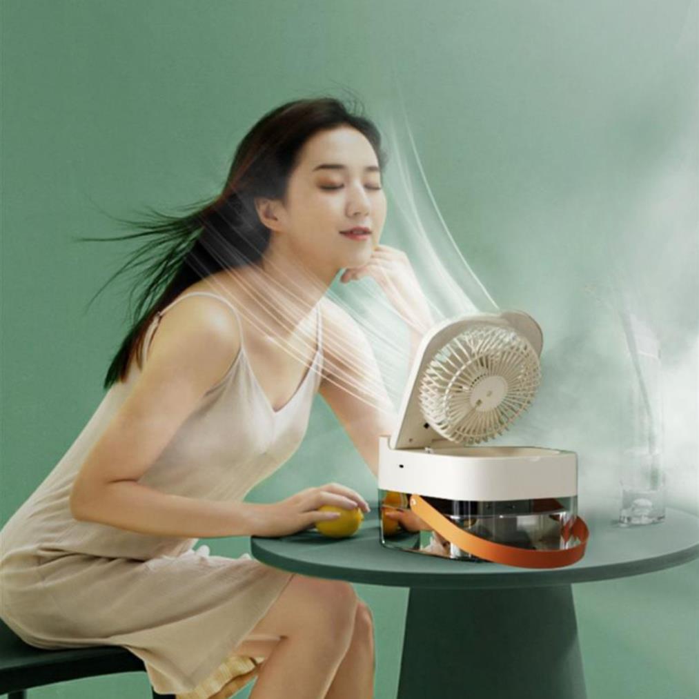 Quạt Phun Sương Đế Gấp, Dung Tích 2.5L, Quạt Phun Sương 3 Chế Độ