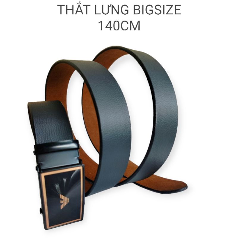 BIG SIZE - Dây nịt nam da PU trơn 140cm Khoá rút/ Khoá Lăn