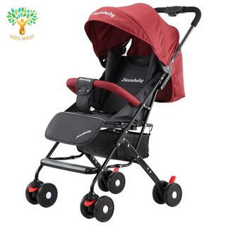 Xe đẩy cho bé sơ sinh jiawababy, xe đẩy em bé gấp gọn, bánh xoay360 có các chế độ ngả nằm