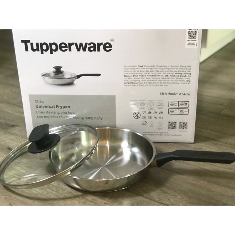 Chảo Universal 24cm quai đen Tupperware