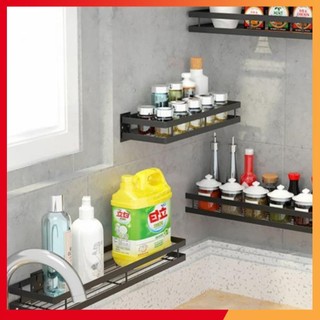 Kệ để gia vị nhà bếp, kệ treo tường đa năng, thép không gỉ, chịu lực tốt
