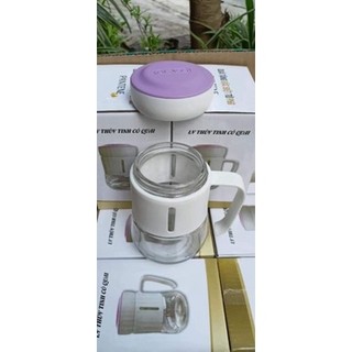 Ly thủy tinh có quai có nắp
