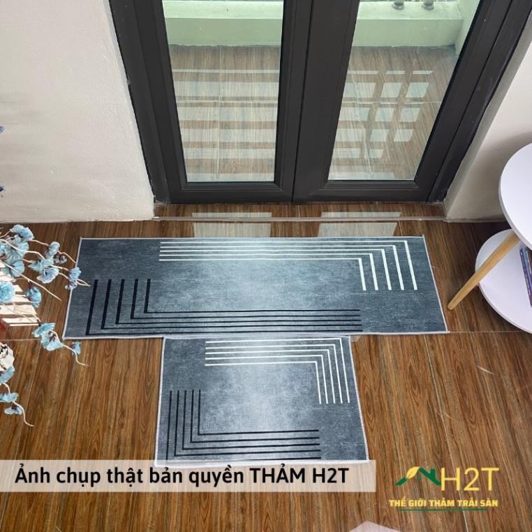 Bộ 2 Thảm Bếp Hàng Loại 1 Dày Và Mịn Thấm Hút Tốt, Mặt Đáy Chống trơn, Mặt Thảm Bali