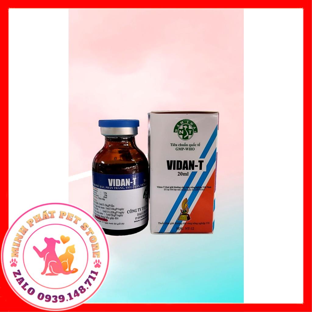 Vidan T  -SƯNG ĐẦU PHÙ MẶT TIÊU CHẢY chỉ dùng trong thú y