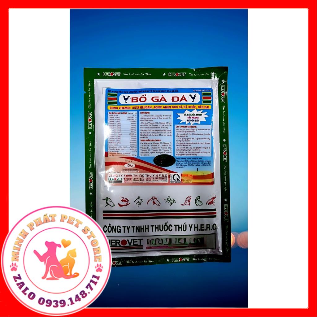BỔ GÀ ĐÁ GÓI 100GAM ( gà đá khỏe bật cựa nhanh né đòn giỏi )
