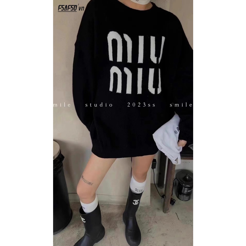 Áo Khoác sweater Dáng Rộng Phong Cách Hàn Quốc Thời Trang Thu Đông Hàng Mới 2023