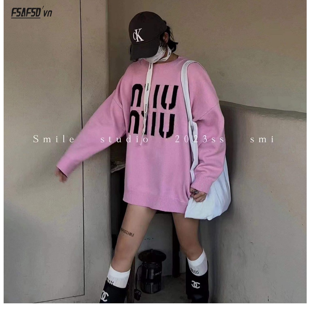 Áo Khoác sweater Dáng Rộng Phong Cách Hàn Quốc Thời Trang Thu Đông Hàng Mới 2023