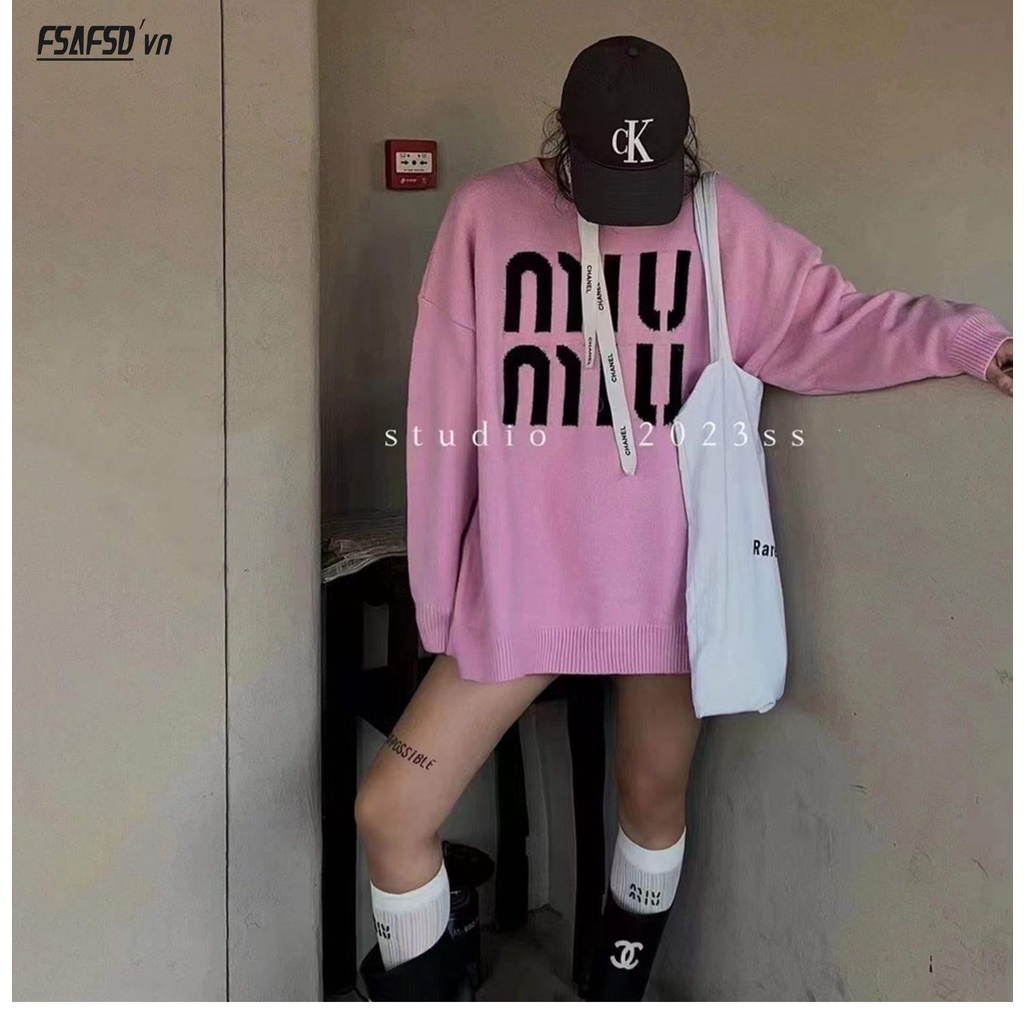 Áo Khoác sweater Dáng Rộng Phong Cách Hàn Quốc Thời Trang Thu Đông Hàng Mới 2023