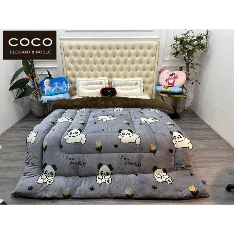 Chăn Nỉ Lông Cừu COCO in hình 3D Siêu đẹp, Siêu Ấm  Dày Mịn Kích Thước 2mx2m3, nặng 4kg