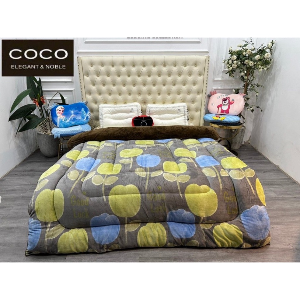 Chăn Nỉ Lông Cừu COCO in hình 3D Siêu đẹp, Siêu Ấm  Dày Mịn Kích Thước 2mx2m3, nặng 4kg