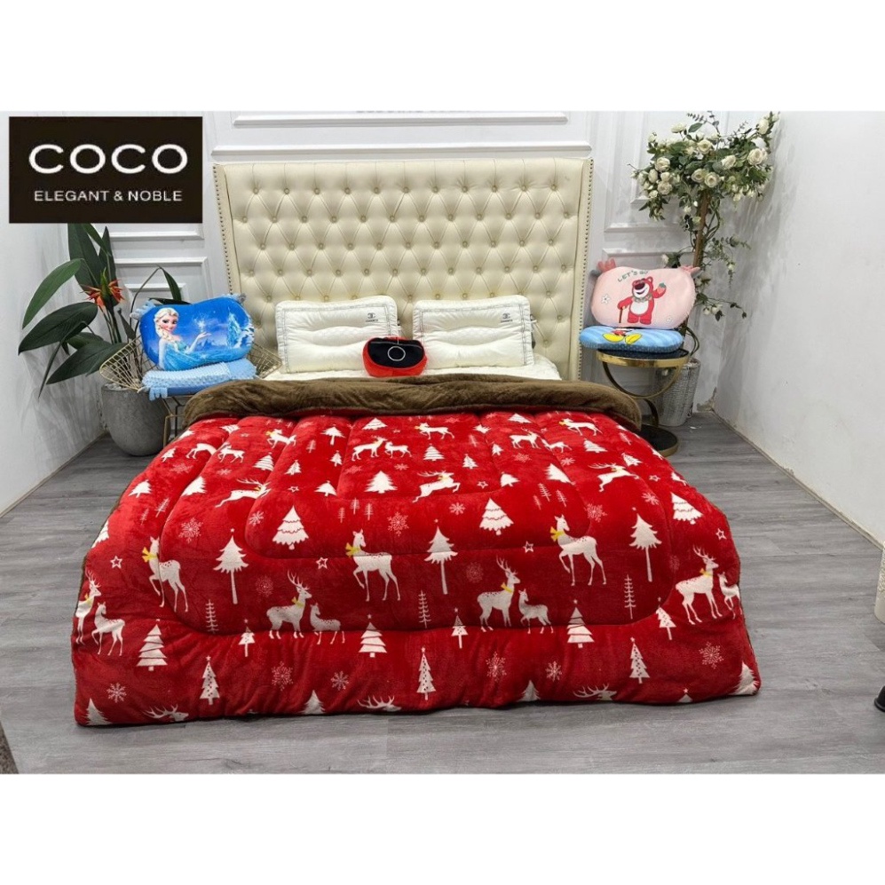 Chăn Nỉ Lông Cừu COCO in hình 3D Siêu đẹp, Siêu Ấm  Dày Mịn Kích Thước 2mx2m3, nặng 4kg