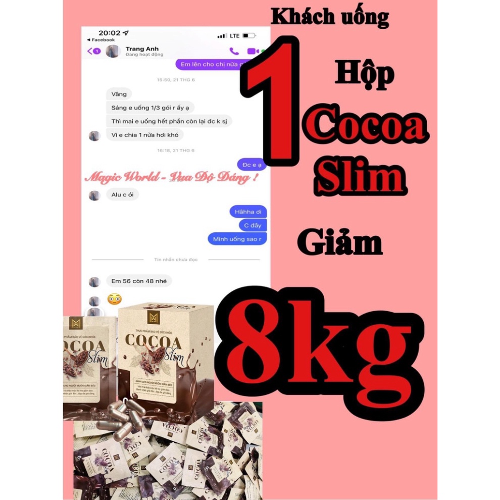 GIẢM CÂN CHÍNH HÃNG COCOA SLIM hỘP 10 Gói