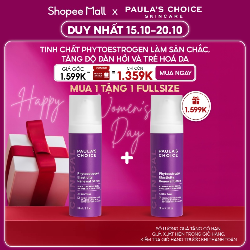 Tinh chất phục hồi da Paula's Choice Phytoestrogen Elasticity Renewal Serum 30ml 2190[ HSD: 6/2024]