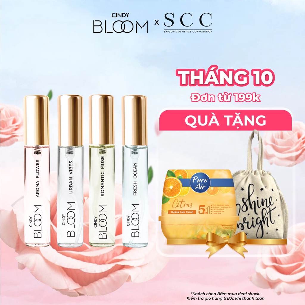 Combo 4 Nước hoa nữ Cindy Bloom 10ml/chai