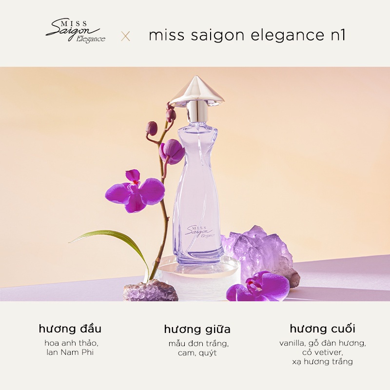 Nước Hoa nữ Miss Saigon Elegance Amethyst 50ml - Hương Quyến Rũ