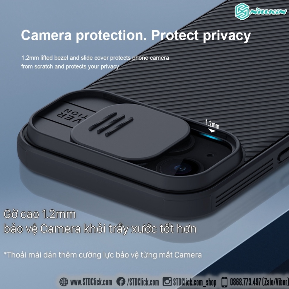 ỐP LƯNG IPHONE 15 PLUS - 15 NILLKIN CAMSHIELD PRO NILLKIN CHÍNH HÃNG - hàng chuẩn