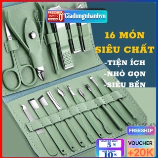  Bộ Bấm Móng Tay 16 Món Kìm cắt Móng Tay Dụng Cụ Làm Đẹp Làm Nail Tại Nhà - giadungnhanh.vn 
