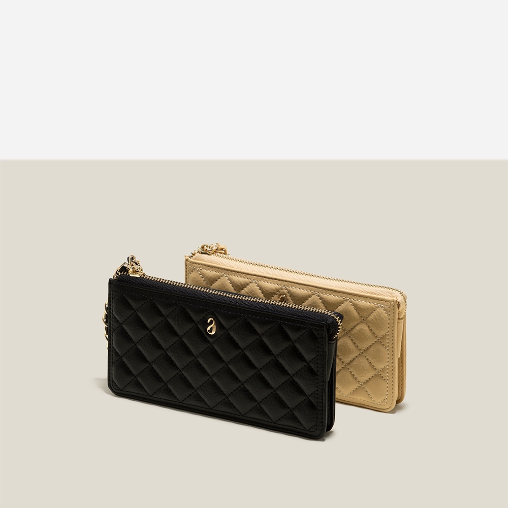 Vasscara Ví Cầm Tay Chần Bông Quai Dây Phối Xích - WAL 0262